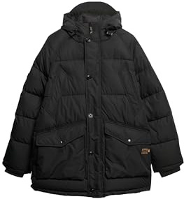 Superdry Herren Expedition Stepp-Parka Schwarz S