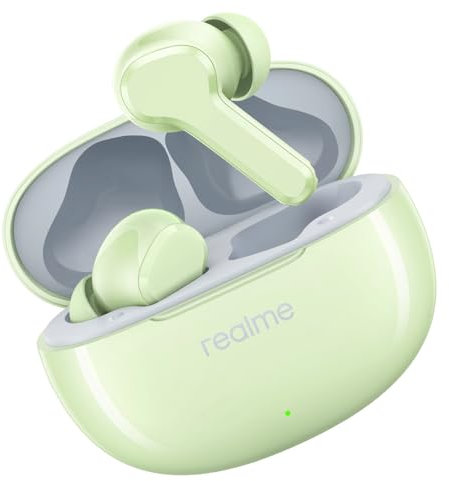 realme T110 Cuffie Bluetooth, Auricolari Bluetooth 5.4, Cancellazione del rumore dell’enc ia, Cuffie Wireless In-ear, Bass Driver Dinamico da 10mm, 38 Ore di Riproduzione, Resistenza Acqua IPX5, Verde