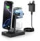 3 in 1 Charging Station - ADADPU iphone and iWatch Charger Stand with 30W USB C Charger Plug, Apple Charging Dock for iphone 16 15 Series, iWatch, Earbuds with USB C Port, Not for Samsung Watch
