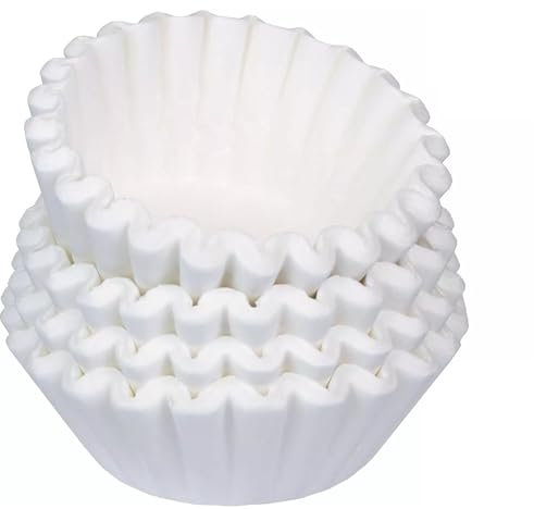100 Count Basket Coffee Filters,Flat Bottm Paper Filter Compatible With Fellow Aiden Coffee Maker,Work With Batch Brew Filter Basket