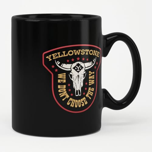 Yellowstone Licenciado oficialmente We Don't Choose The Way Taza cerámica de café (Negro)