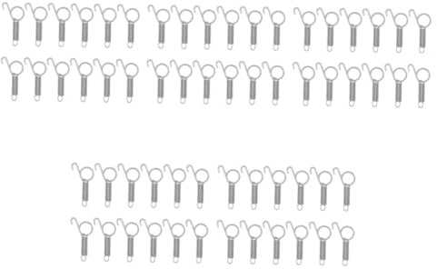 VICASKY 60pcs Multi-function Spring Hooks for Pets Cage Door Birdhouses for Outdoors Spring Finger Hooks for Indoor Rabbit Hutch and Door Latch