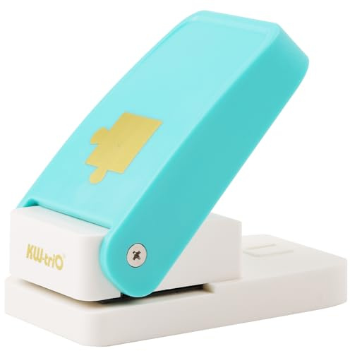 KW-triO Puzzle Punch DIY Jigsaw Puzzle Piece Cutter for Personalized Jigsaw Puzzle Custom Photo Puzzle Customized Puzzle Making Tool (Cyan)