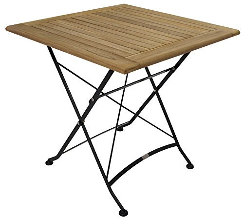 Gartentisch Jakarta 75×75 cm, Teak Holz, klappbar