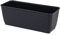Blumentopf Blumenkasten Balkonkasten Rattan Optik inkl. Untersetzer anthrazit L 40 cm