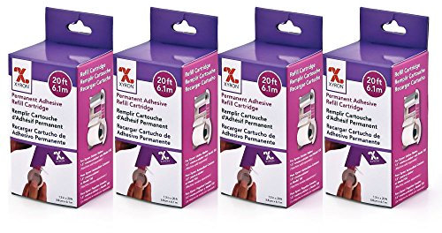 Xyron Klebeband säurefreiem Dauerkleber Refill Patrone für die xrn150, X Aufkleber Maker 4 Pack