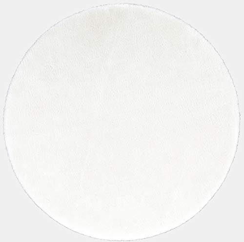 andiamo Sitzkissen, 100% Polyester, Weiß, rund 40 cm