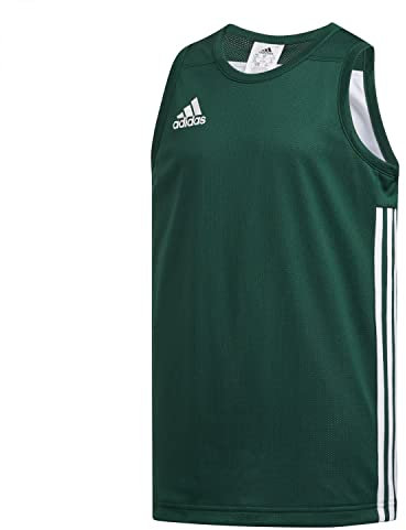 adidas Unisex Kinder 3G Speed Reversible Jersey, Dark Green/White, 5-6 Years