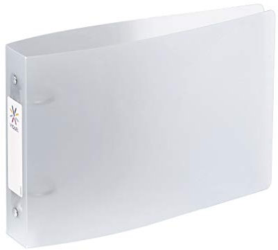 VIQUEL - Classeur à Fiches PROPYSOFT 25x16,5cm - Étiquette Tranche - Plastique Souple - 2 Anneaux - Capacité 100 Fiches Bristol - Origine France - Transparent
