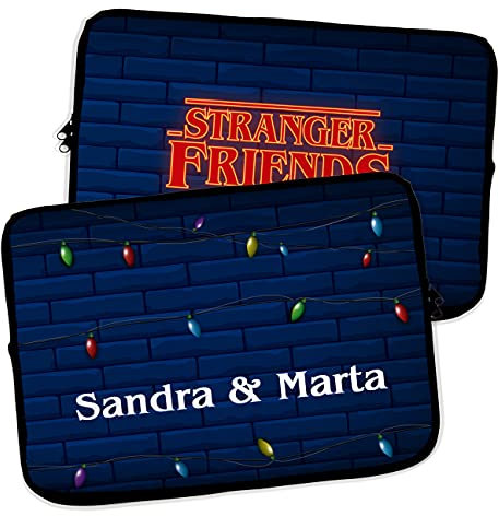 Housse pour Ordinateur Portable et Tablette. Personnalisé avec Nom. Sacoche PC. Néoprène. Pochette Sacoche pour Chromebook Ultrabook Netbook Tablette. Stranger Forever