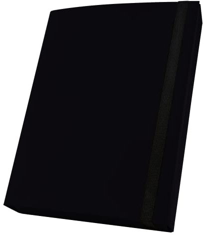 Netuno Sammelmappe A4 Pappe 50 mm schwarz Dokumentenmappe Klappordner Kartonmappe mit Gummizug Mappe PP 1 Stück