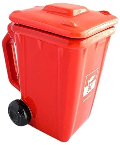 Operitacx Recycling Bin Cup Recycling Bin Mug Garbage Trash Bin Pen Holder Fun Red Ceramic Trash Can Drinking Mug for Coffee or Tea Present for Friends 301-400ml Travel Espresso Cup