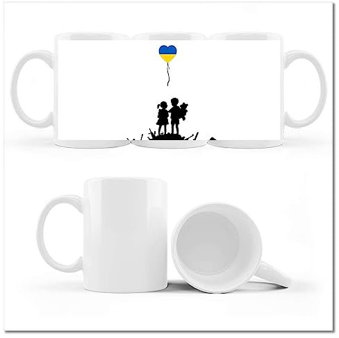 Kaffee Tee Tasse Tasse mit Foto Banksy Ballon Ukraine Nr.H8808Z_Cup