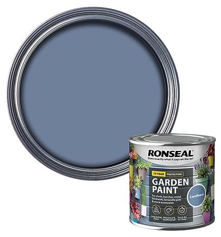 SAVING HUB Garden Paint 250ml - For Outdoor Furniture Wood, Benches, Metal, Brickwork, Terracotta - Exterior Wood Paint Waterproof & Weatherproof Touch Dry In 1 Hour (Cornflower)