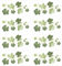 8 Pegatinas de Pared de Hojas Verdes de Plantas, Decorativas Autoadhesivas, Diseño Creativo para Decoración