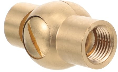 HOMSFOU Adaptateur M10 en Cuivre Or pour Luminaire Orientable | Rotation 180°, Réglage Souple des Directions, Installation Simple, Pièce 1 Pcs