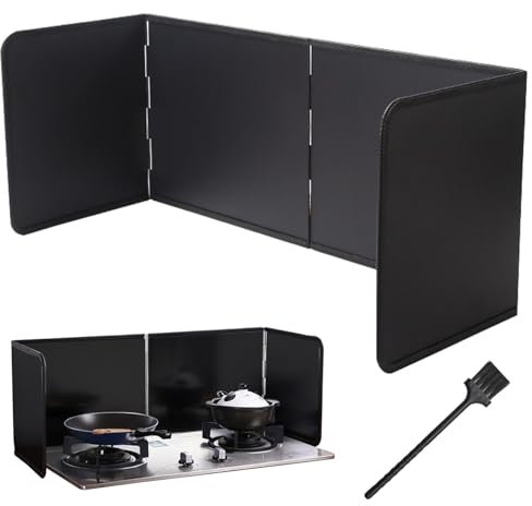 TECKZOON Spritzschutz Faltbare Herd Küchen, Spritzplatte mit Antihaftbeschichtung, Küchen und Herdschutz Herd-Spritzschutz, Klappbarer Fettspritzschutz für Küchen, Herd, Pfanne, Wand (76x29.5x30cm)