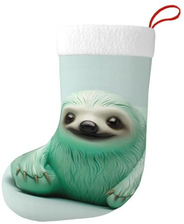 WHJYYXDE Weihnachtsschmuck für Festtage, Halloween und Feiertagsfeiern, Tier-Faultiere, mintgrüne Drucke