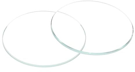 sourcing map 2pcs Watch Crystal Glass Lens, 38.5mm Flat Round Glasses Watch Face Crystals Len Replacement Parts for Watchmaker Repair, Clear