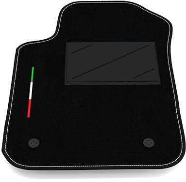 Automatte nur auf der Fahrerseite, 1 Stück, kompatibel mit Alfa Romeo Giulietta | 1 maßgeschneiderter Teppich, Italien-Flagge