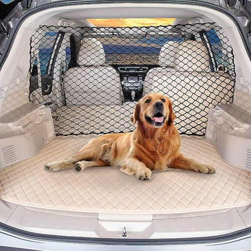 GarveeMore Autogitter für Hunde, Autonetz für Hunde, Trennnetz für Haustiere, praktische Sicherheitsbarriere für Kofferraum, 120 x 70 cm