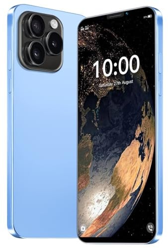 CatCalls Cheap Smartphone, 5.0 Inch IPS Display, 16GB ROM/Expandable to 128GB, Android 9.0, Dual SIM Dual Camera, Face ID, GPS, FM, Bluetooth Unlock 3G Mobile Phone (Sky Blue)