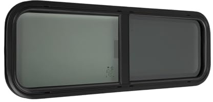 Fenêtre latérale teintée pour caravane - Protection contre les insectes - 900 x 300 mm - Fenêtre basculante à fermeture éclair - Pour camping-car, caravane