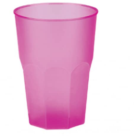 Tubo de vasos desechables para fiesta, 50 unidades, color rosa, capacidad de 200 ml, ideal para fiestas infantiles, despedidas de soltera y fiestas para bebés, incluye 2 posavasos AIOS
