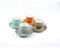 Creatable, 17724, Serie Vintage Nature, 8-teiliges Geschirrset, Espresso Set aus Porzellan, spülmaschinen- und mikrowellengeeignet, Made in Europe
