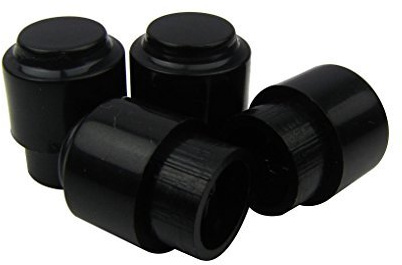 FLEOR Guitar Pickup Selector Schalterkappen Runde Zylinderknöpfe Kreuz + Loch für Gitarrenteile im TL TEcaster-Stil, 4er-Pack, Schwarz