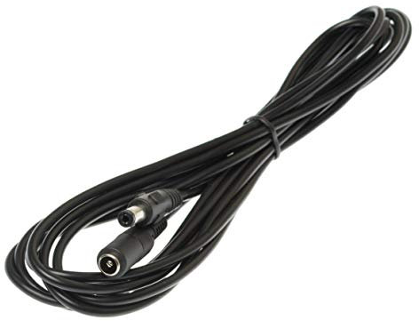 Kingfisher Technology - Long 3m Extension Lead 2A Female to Male DC Plug Power Charger Cable Black (22AWG) Compatible with D-Link DCS-2230L Network IP Camera