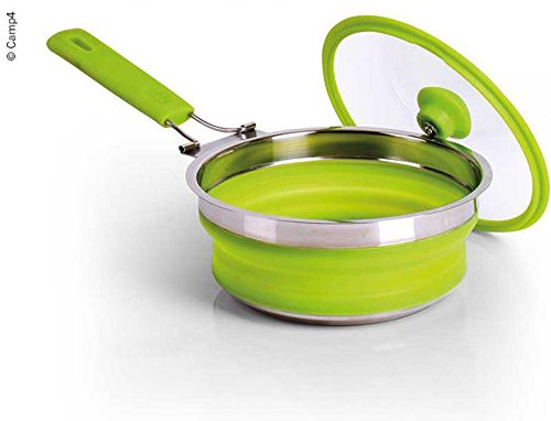 Camp4 Silikon Topf Faltbar, Ø20x H- 9cm/5cm, Lime Mit Abklappbarem Griff