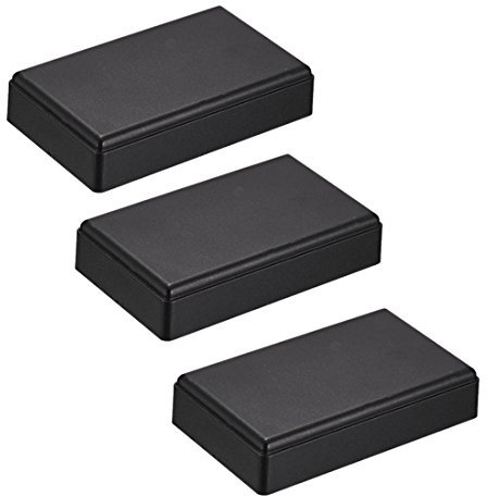 sourcing map 3Stk. elektronische Plastik DIY Anschlussdose Gehäuse Kaste schwarz 69x42x17.5mm DE de