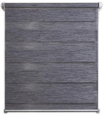 Deco4Me Doppelrollo Klemmfix ohne Bohren – Anthrazit meliert, 80 x 160 cm – Duo Rollo in Leinen- & Holzoptik, lichtdurchlässig & Blickdicht – Stoffbreite 76 cm