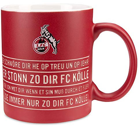 1. FC Köln Tasse - Hymne - Kaffeetasse, Kaffebecher, Pott, Mug - Plus Lesezeichen I Love Köln