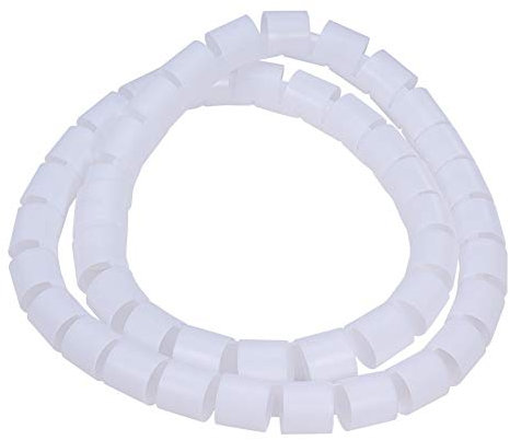 Othmro Avvolgicavo a spirale per computer e cavi elettrici (diametro 25 mm, lunghezza 1 m, bianco)