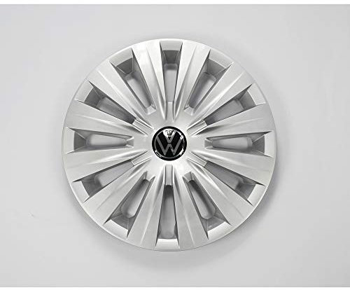 Volkswagen 5H0601147BUWP Radzierblende (1 Stück) Radkappe 15 Zoll Radblende Stahlfelge, silber/schwarz