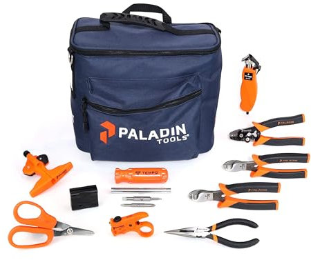 Paladin Tools FTK-B - Kit de herramientas de fibra óptica | Corta, tira y termina cables | Kit de terminación de fibra de grado profesional