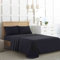 Lanqinglv Jersey Boxspringbett Spannbettlaken 200 x 200 cm bis 200 x 220 cm - Atmungsaktiv 120g/m² Mikrofaser Spannbetttuch Bettlaken,bis 25-30 cm Matratzenhöhe,Schwarz
