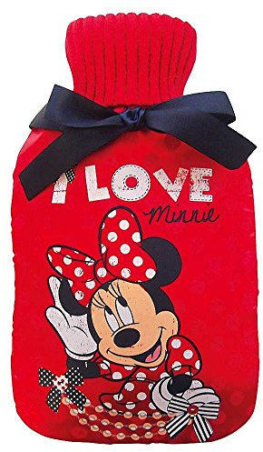 I Love Minnie Hot Water Bottle-Disney Minnie Mouse Hot Water Bottle & Cover Set 2LTR
