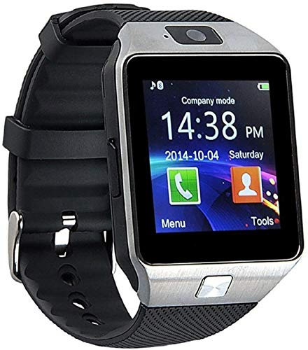 Winnes Orologio intelligente da donna, uomo bambino, orologio smart watch con fotocamera per Android iOS (nero)