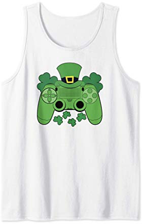St. Patricks Day Controller, Gaming, Videospiel Tank Top