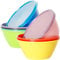 Youngever 9 Pack 650ML Re-usable Plastic Bowls with Lids, Cereal & Soup Bowls, Food Storage Containers, Set of 9 in 9 Assorted Colors