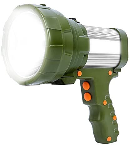 YBQZ Lampe Torche Led Ultra Puissante Rechargeable USB 6500K 10000 mah avec Lumière Latérale Lampe de Poche Etanche Haute Puissance (Vert)