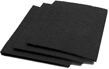Filtre à charbon (3pcs) compatible pour Brandt 79X8361 / AK204AE1 / 74X1075 par AllSpares Noir