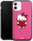 Slim Case extra dünn kompatibel mit Apple iPhone 12 Mini Silikon Handyhülle schwarz Hülle Hello Kitty Fanartikel Herz
