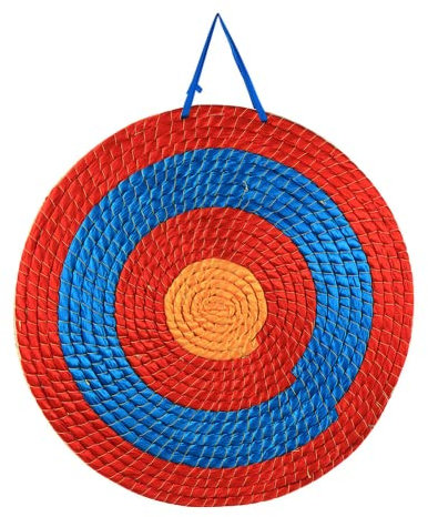 LSOAARRT Bogenschießscheibe, traditionelles massives Stroh-Bogenschießscheibe, handgefertigte Pfeile, Schießbogen, Ziel für Schießübungen im Freien, einlagig (30cm)