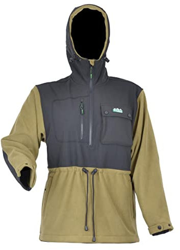 Ridgeline Ladies Rubra Hybrid Fleece Smock TeakBlack