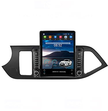 2 DIN Autoradio Mit Navi Für Kia Picanto Morning 2011-2016 Bluetooth MP5 Multimedia Car Player, 9.7 Zoll Touchscreen Bildschirm, FM, Rückfahrkamera, USB, Lenkradsteuerung,Ts100 1g+16g