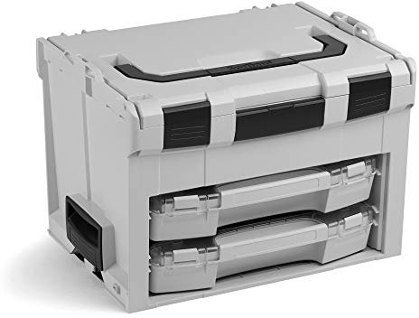 L-BOXX Sortimo LS BOXX 306 | inkl. i-BOXX 72 C3 & i-BOXX 72 I3 in Lichtgrau | Professioneller Werkzeugkoffer leer | Werkzeugkiste leer Kunststoff